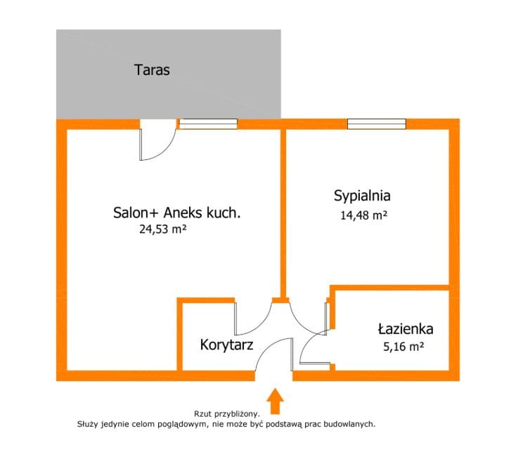 Mieszkanie 2 pokojowe na Sprzedaż