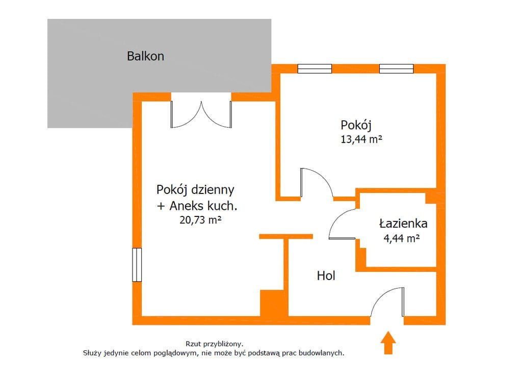 Mieszkanie 2 pokojowe na Sprzedaż