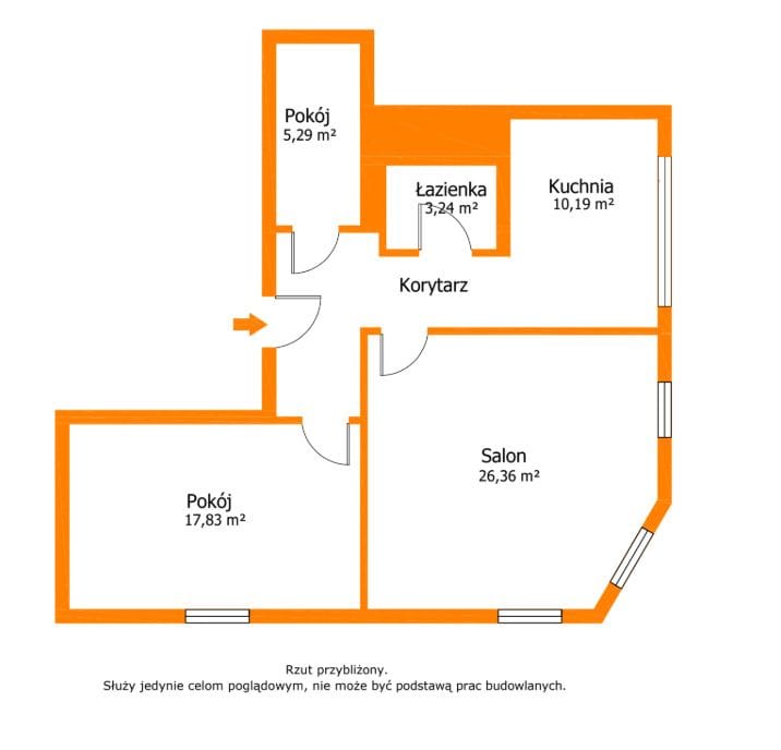 Mieszkanie 3 pokojowe na Sprzedaż