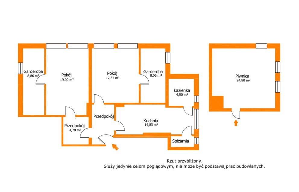 Mieszkanie 2 pokojowe na Sprzedaż