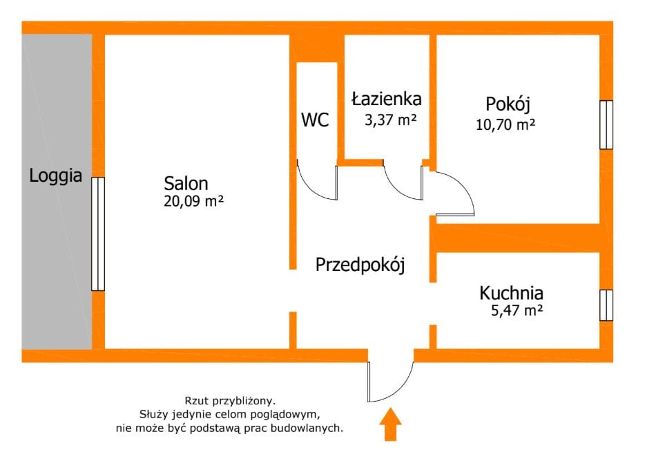 Mieszkanie 2 pokojowe na Sprzedaż