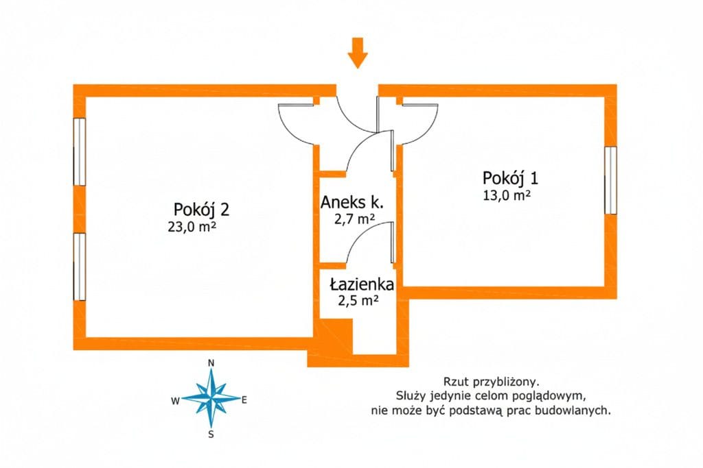 Mieszkanie 2 pokojowe na Sprzedaż