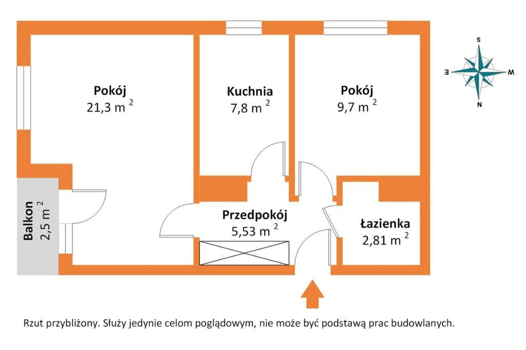 Mieszkanie 2 pokojowe na Sprzedaż