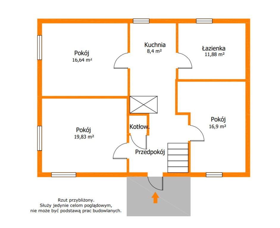 Dom 3 pokojowe na Sprzedaż