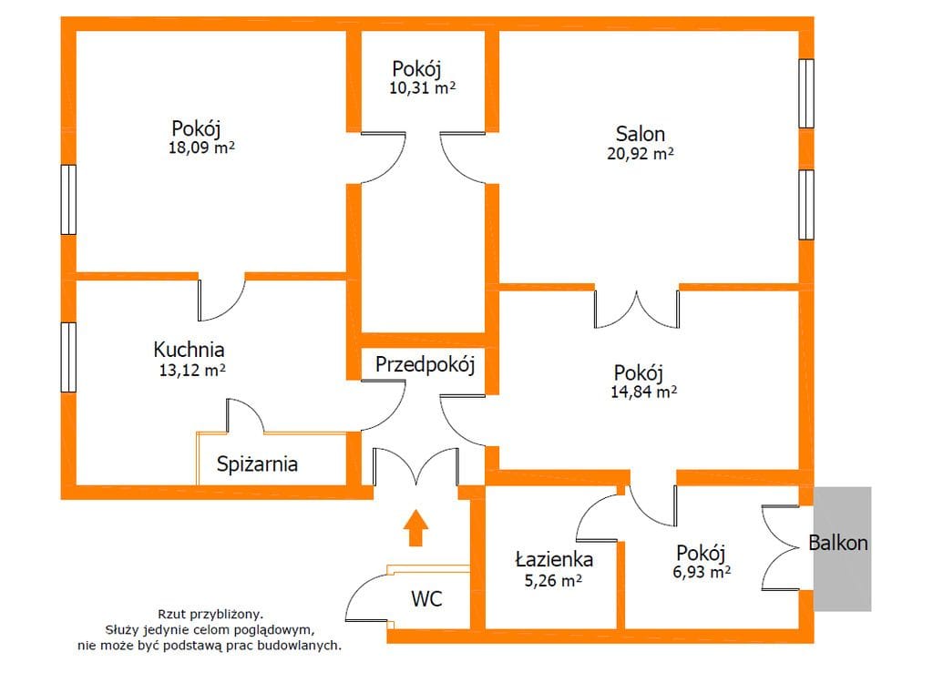 Mieszkanie 4 pokojowe na Sprzedaż