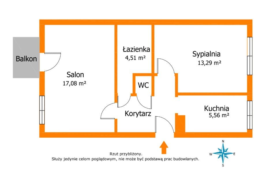 Mieszkanie 2 pokojowe na Sprzedaż