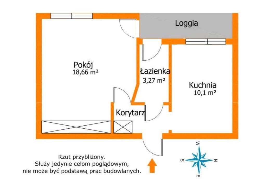Mieszkanie 1 pokojowe na Sprzedaż