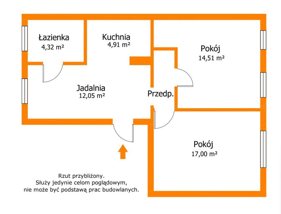 Mieszkanie 2 pokojowe na Sprzedaż