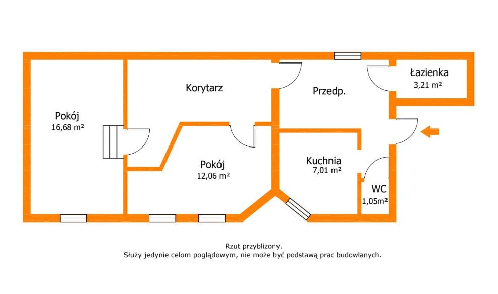 Mieszkanie 2 pokojowe na Sprzedaż