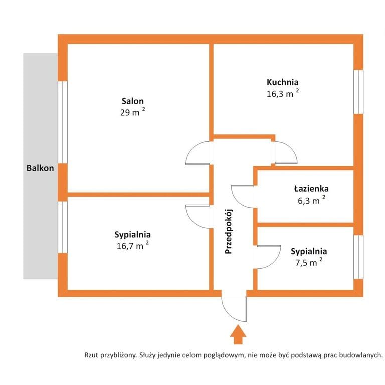 Mieszkanie 3 pokojowe na Sprzedaż