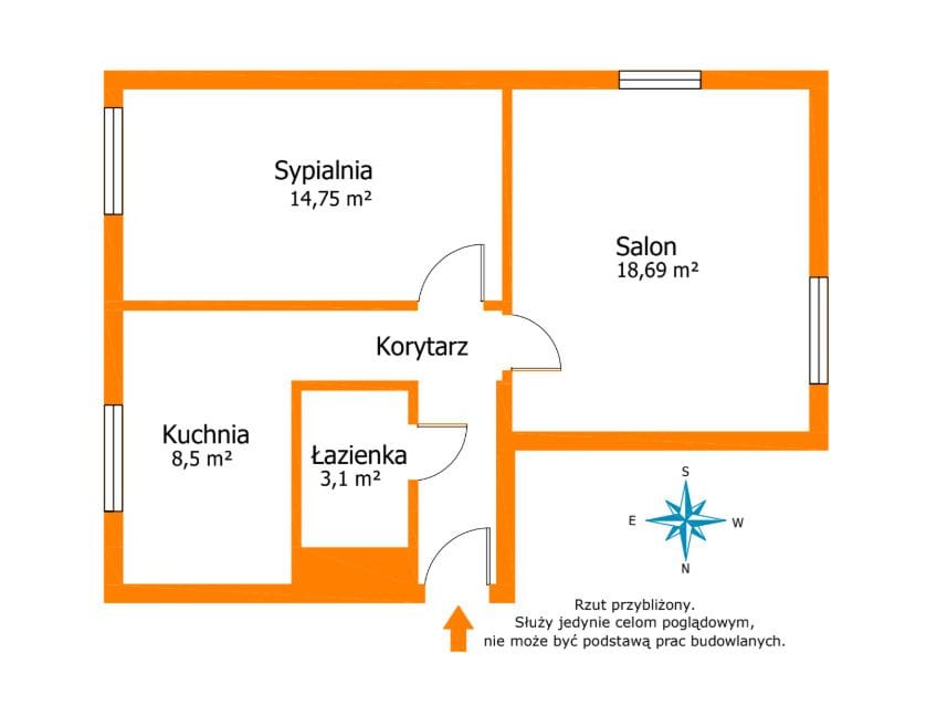 Mieszkanie 2 pokojowe na Sprzedaż