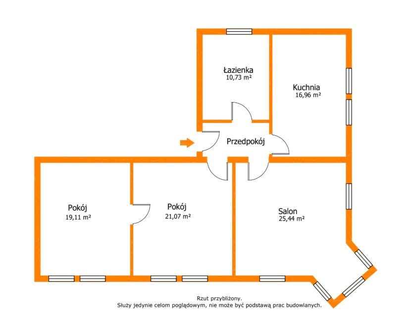 Mieszkanie 3 pokojowe na Sprzedaż