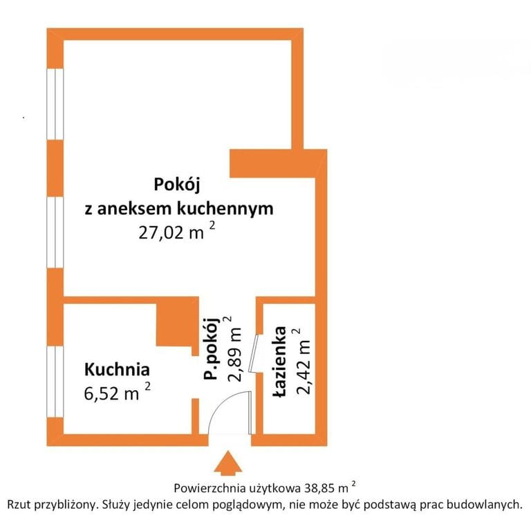 Mieszkanie 1 pokojowe na Sprzedaż