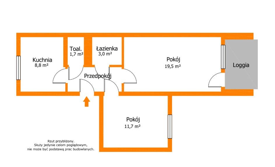 Mieszkanie 2 pokojowe na Sprzedaż