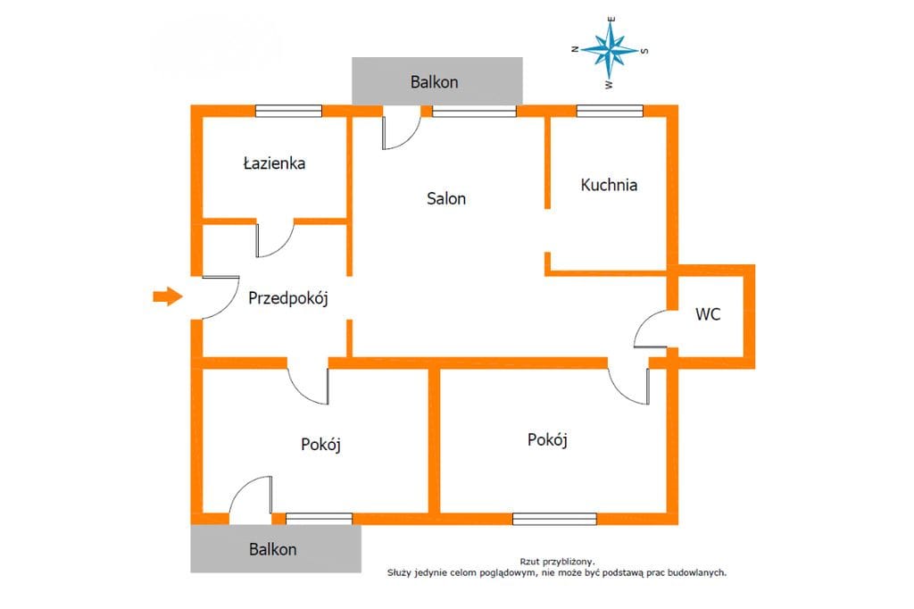 Mieszkanie 3 pokojowe na Sprzedaż