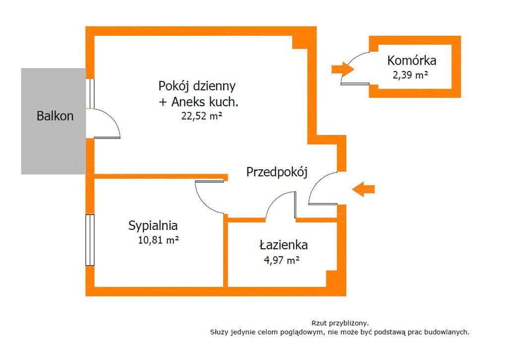 Mieszkanie 2 pokojowe na Sprzedaż