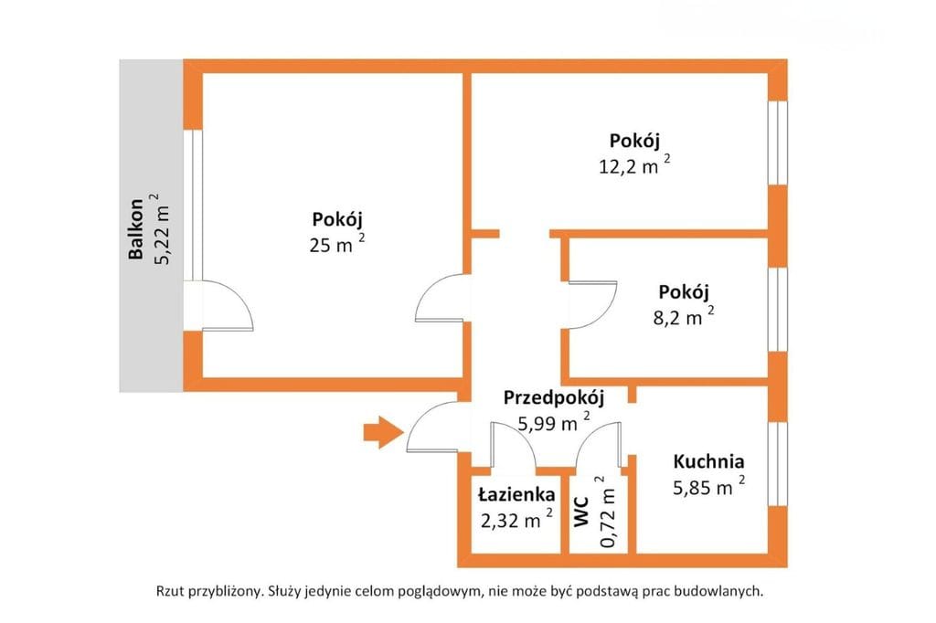 Mieszkanie 3 pokojowe na Sprzedaż
