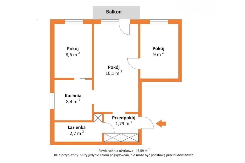 Mieszkanie 3 pokojowe na Sprzedaż
