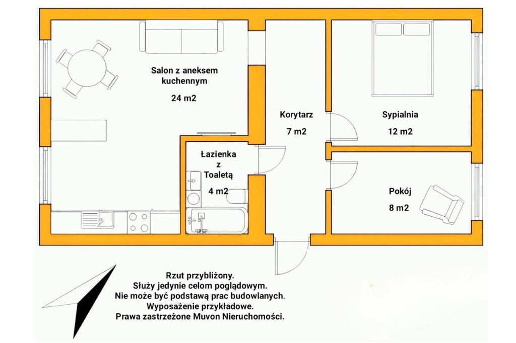 Mieszkanie 3 pokojowe na Sprzedaż