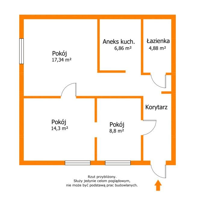 Dom 3 pokojowe na Sprzedaż