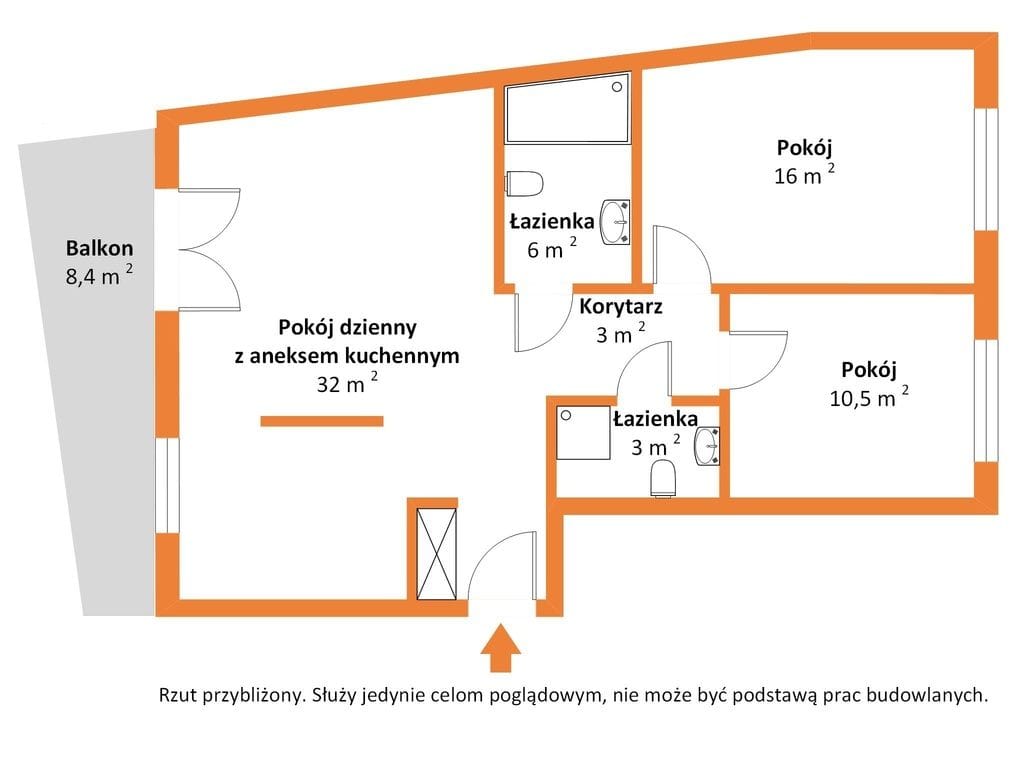 Mieszkanie 3 pokojowe na Sprzedaż