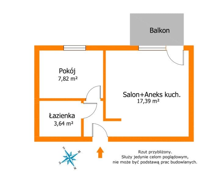 Mieszkanie 2 pokojowe na Sprzedaż