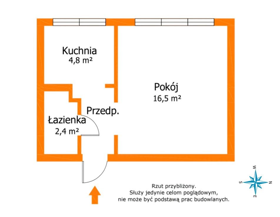 Mieszkanie 1 pokojowe na Sprzedaż