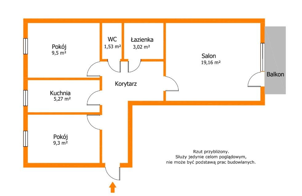 Mieszkanie 3 pokojowe na Sprzedaż