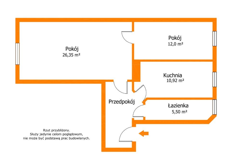 Mieszkanie 2 pokojowe na Sprzedaż