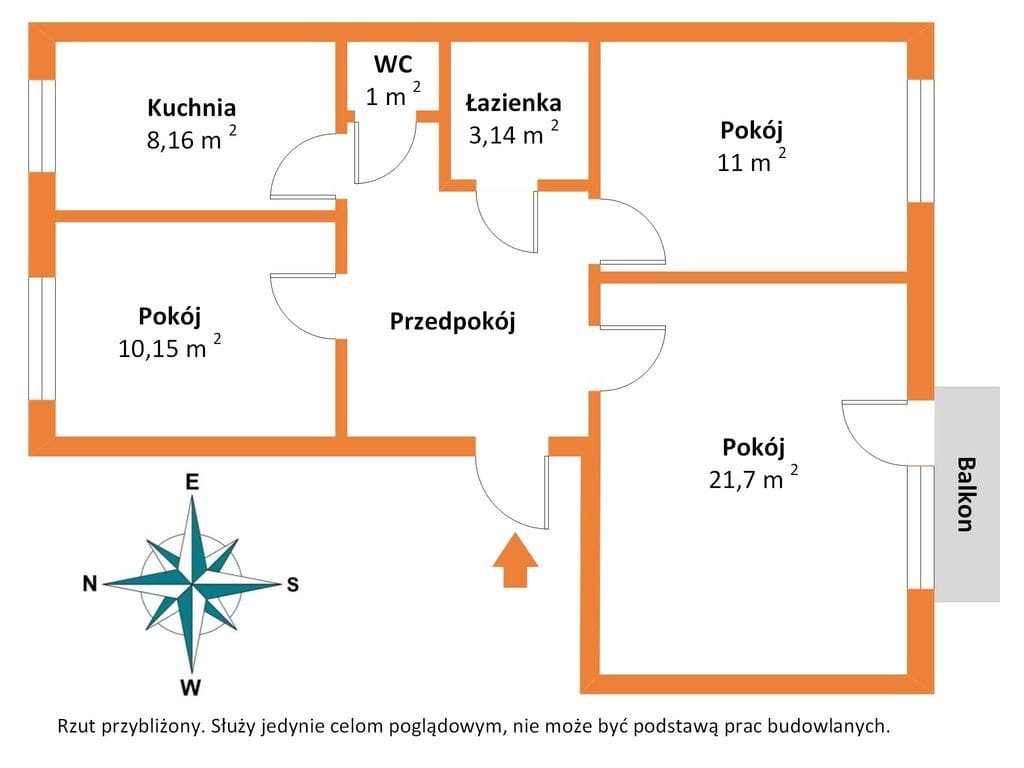 Mieszkanie 3 pokojowe na Sprzedaż