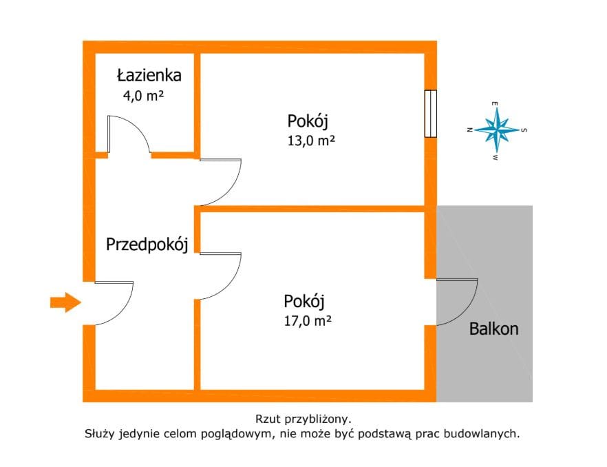 Mieszkanie 2 pokojowe na Sprzedaż