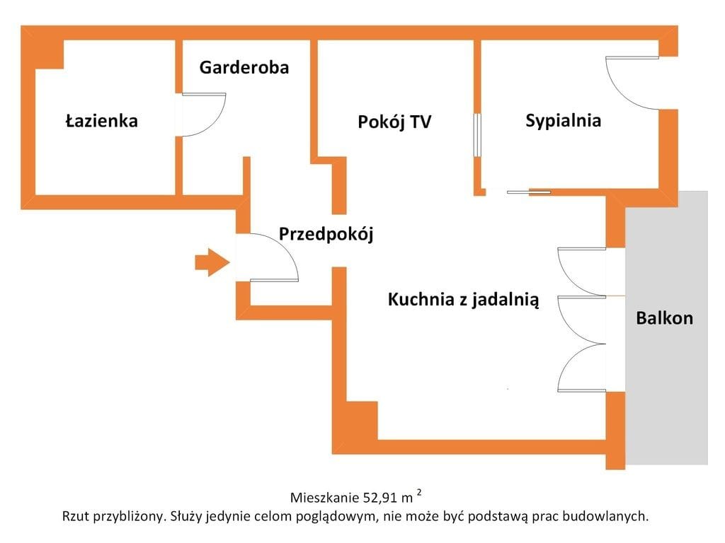 Mieszkanie 2 pokojowe na Sprzedaż