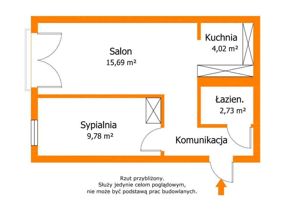Mieszkanie 2 pokojowe na Sprzedaż