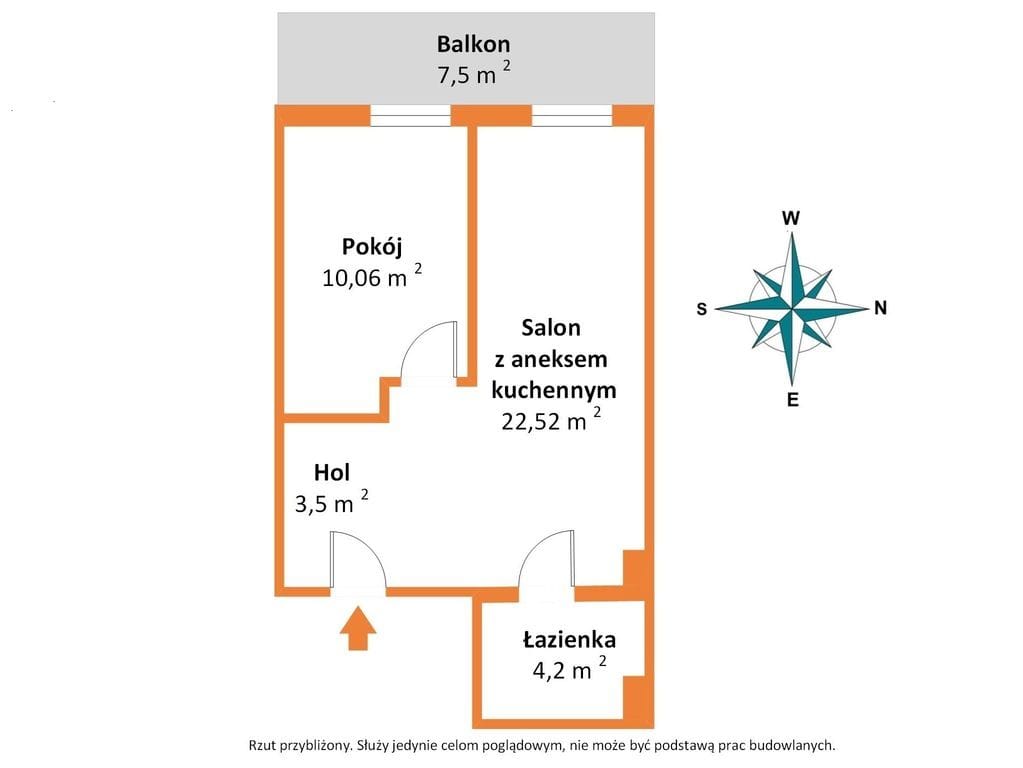 Mieszkanie 2 pokojowe na Sprzedaż