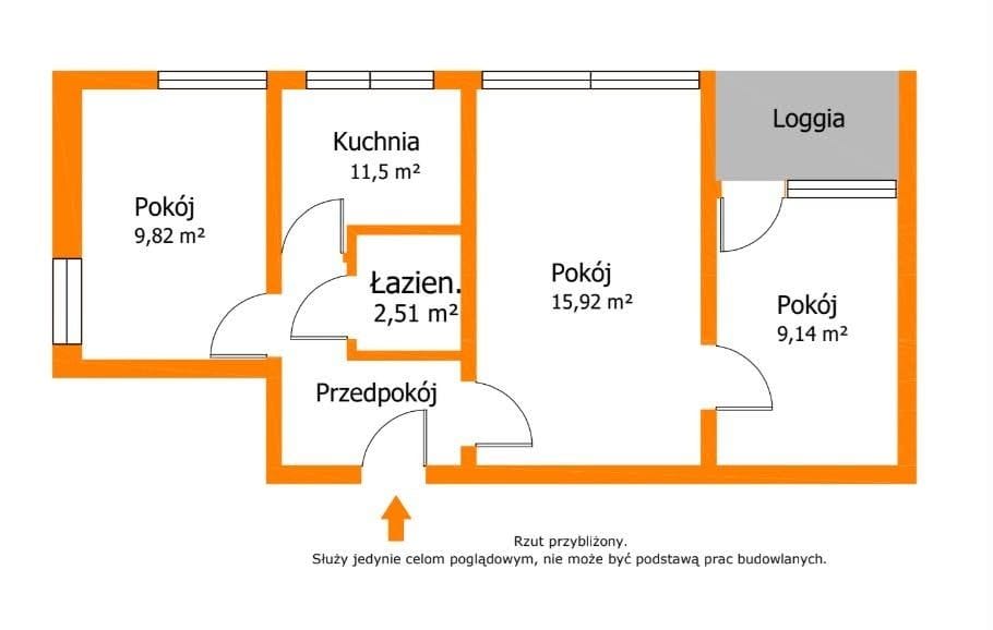 Mieszkanie 3 pokojowe na Sprzedaż
