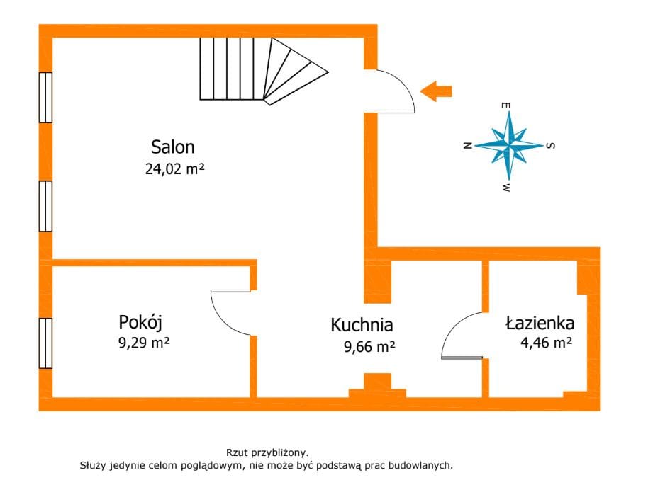 Mieszkanie 2 pokojowe na Sprzedaż