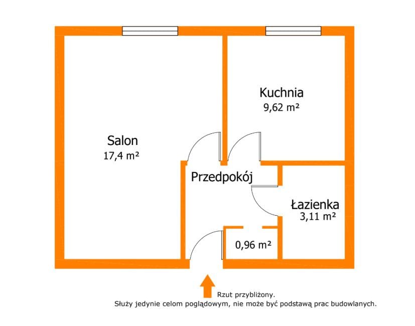 Mieszkanie 1 pokojowe na Sprzedaż