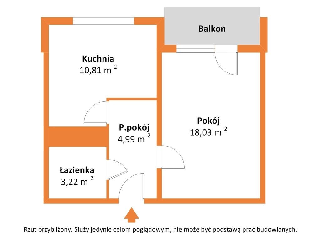 Mieszkanie 1 pokojowe na Sprzedaż