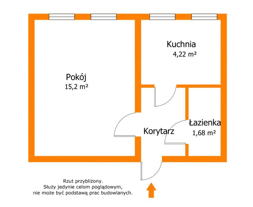 Mieszkanie 1 pokojowe na Sprzedaż