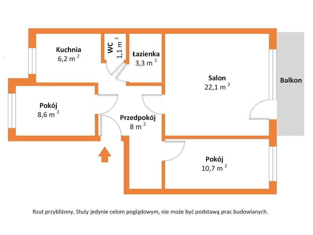 Mieszkanie 3 pokojowe na Sprzedaż