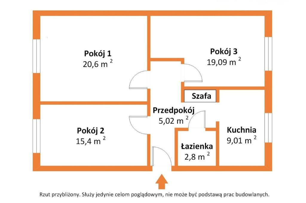 Mieszkanie 3 pokojowe na Sprzedaż
