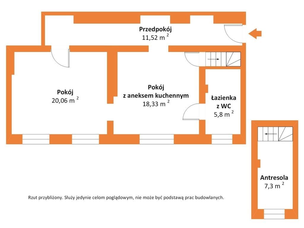 Mieszkanie 2 pokojowe na Sprzedaż