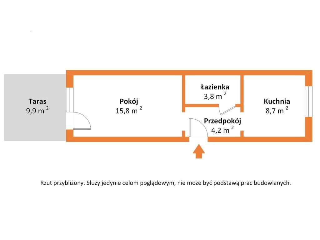 Mieszkanie 1 pokojowe na Sprzedaż