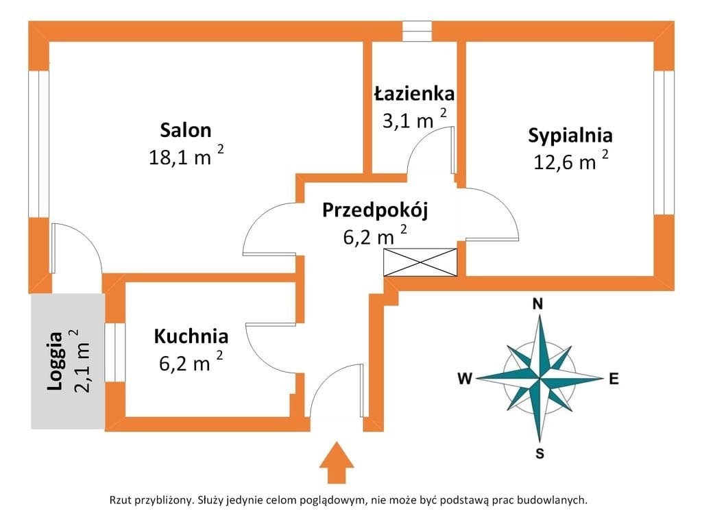 Mieszkanie 2 pokojowe na Sprzedaż
