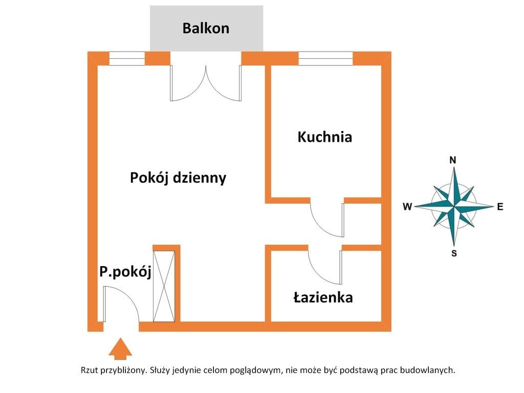 Mieszkanie 1 pokojowe na Sprzedaż