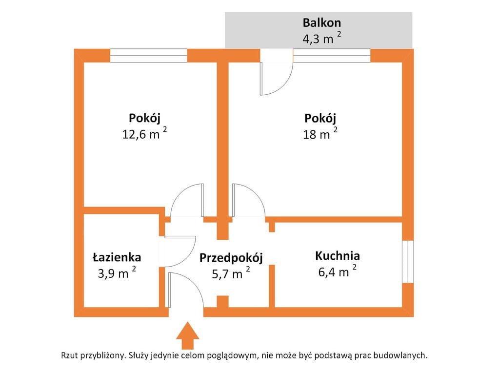Mieszkanie 2 pokojowe na Sprzedaż