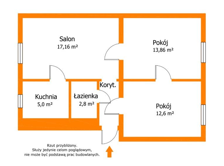 Mieszkanie 3 pokojowe na Sprzedaż