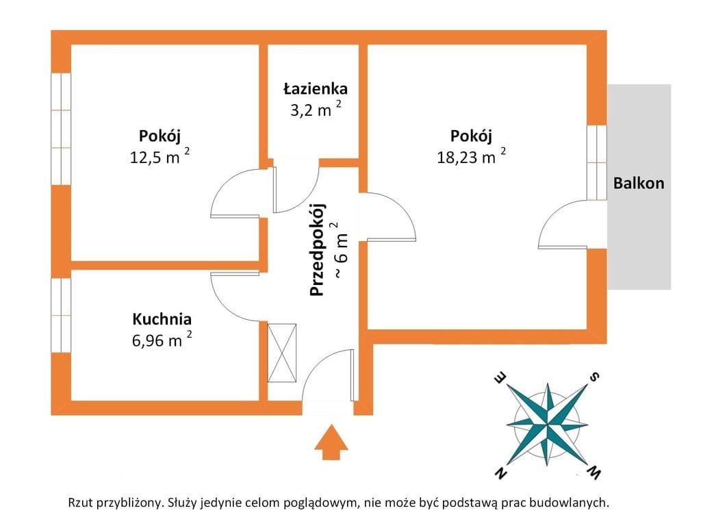 Mieszkanie 2 pokojowe na Sprzedaż
