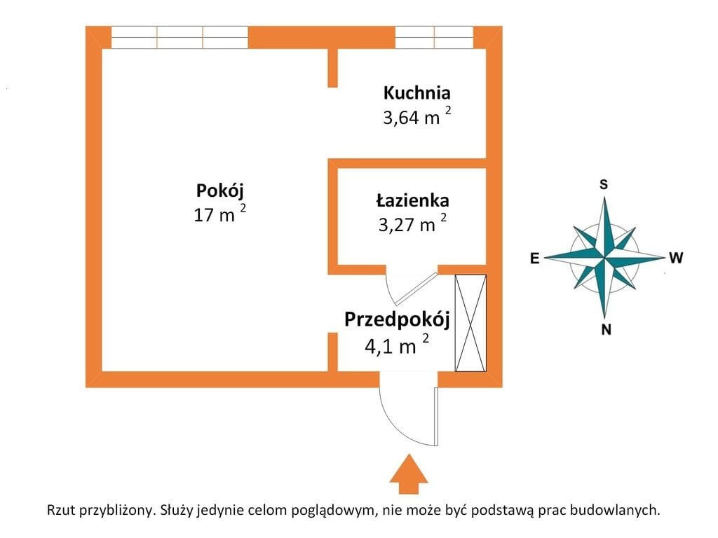 Mieszkanie 1 pokojowe na Sprzedaż