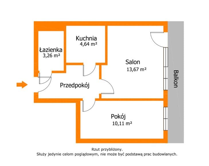 Mieszkanie 2 pokojowe na Sprzedaż